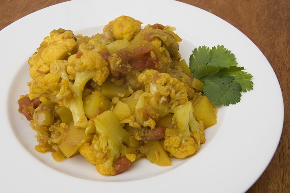 Aloo Gobi mit Reis